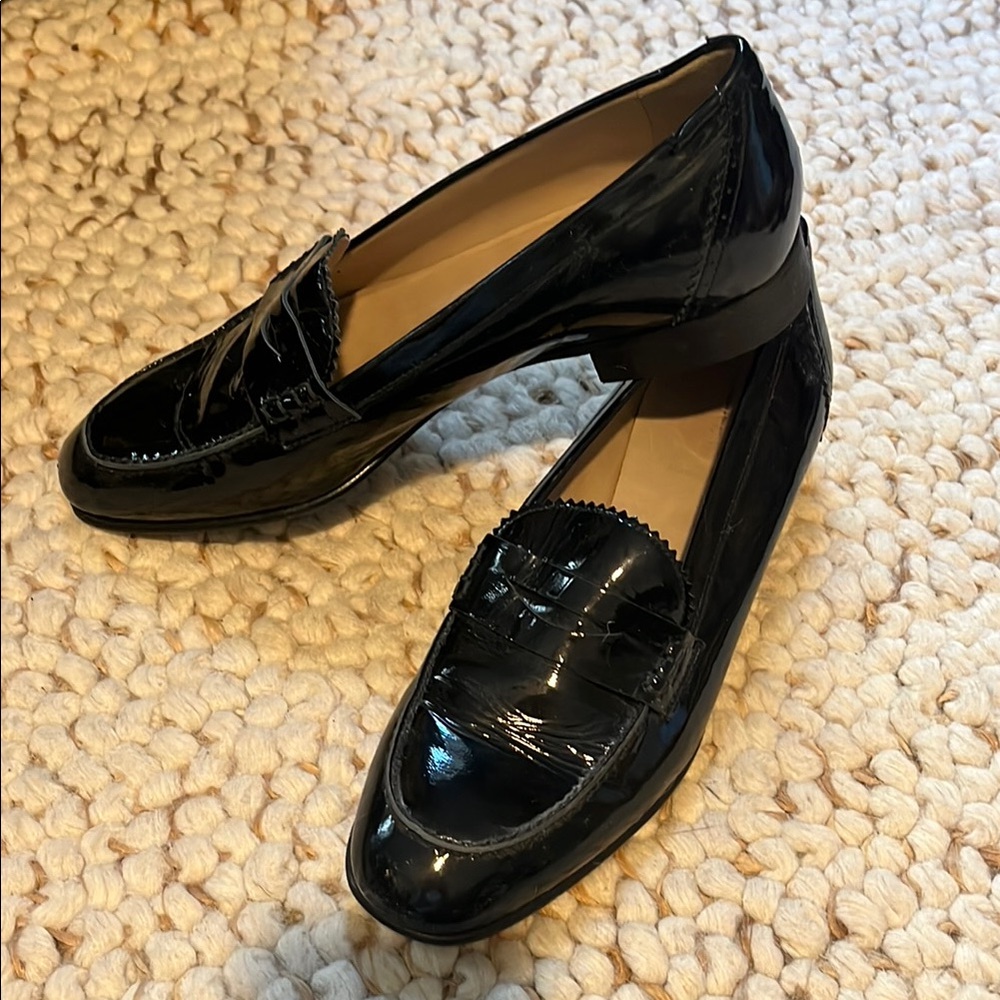 J.Crew Black Patent Leather Loafers